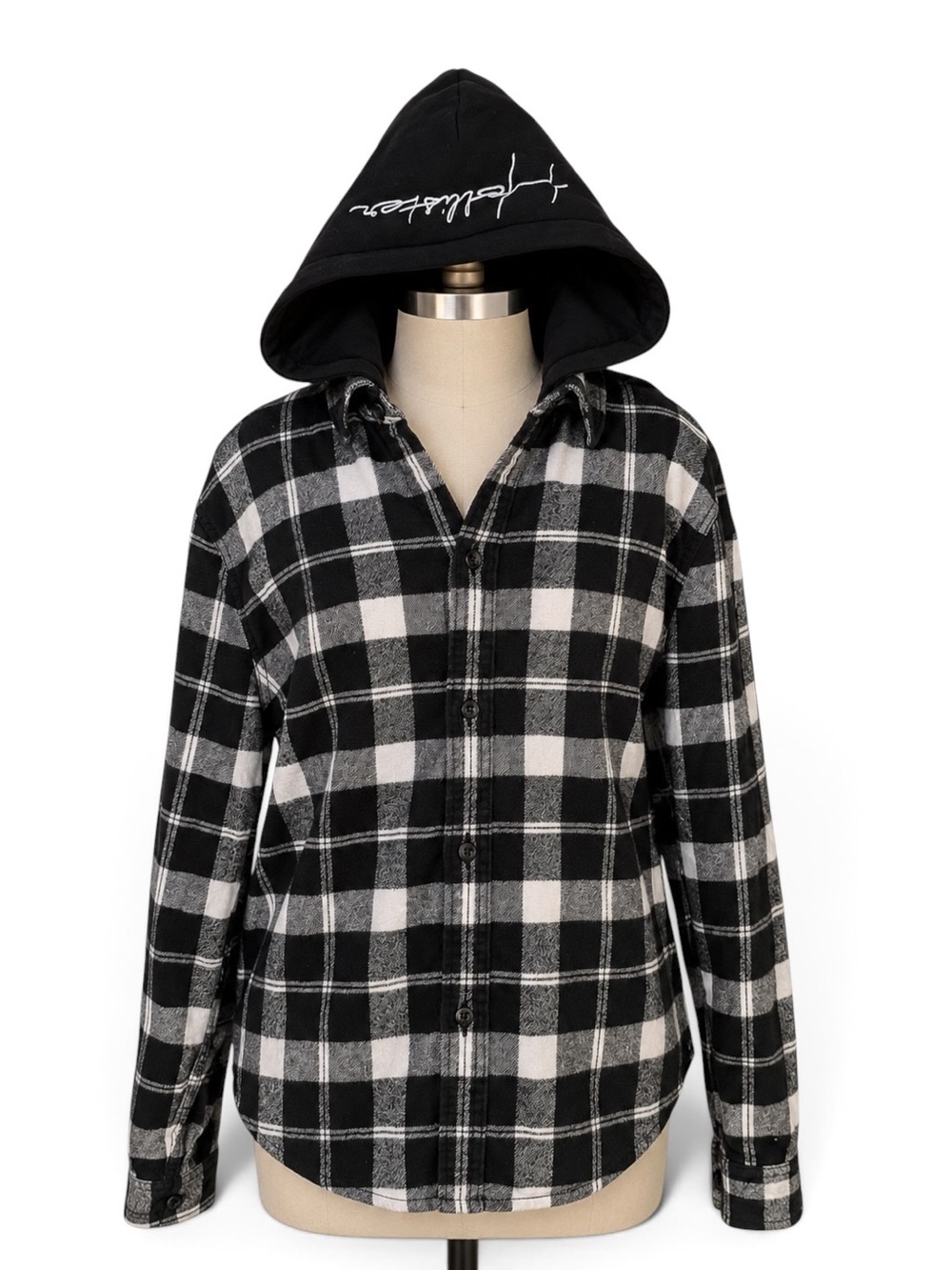 Hollister plaid hooded flannel jacket (Size M)